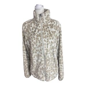 The North Face Fleece Jacket Leopard Full Zip Women’s Size Small Cozy Outdoor